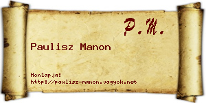 Paulisz Manon névjegykártya